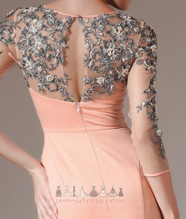 3/4 Length Sleeves Elegant Medium Natural Waist Illusion Sleeves Mermaid Evening Dress