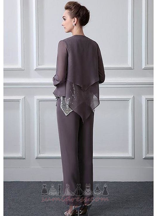 3/4 Length Sleeves Medium Suit Chic Winter Travel Pants Suit Mother Dresses