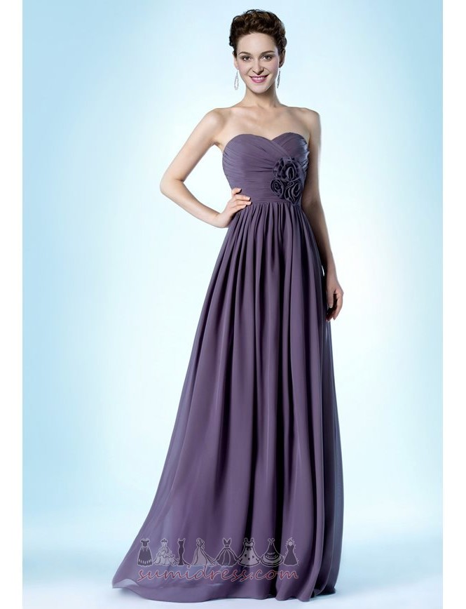 A-formet Chiffon Plissert Natural Midje Moderne Middels Brudepike kjole