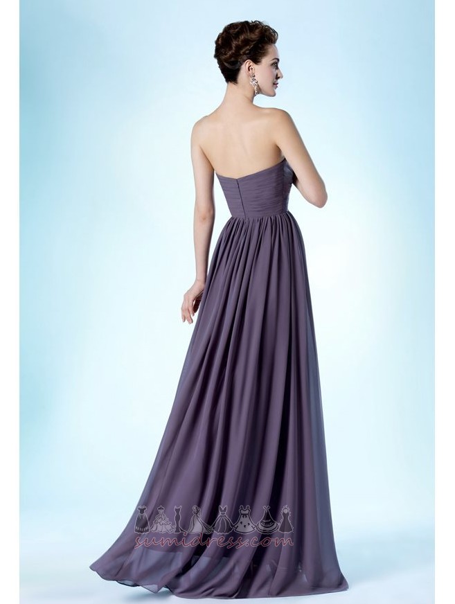 A-formet Chiffon Plissert Natural Midje Moderne Middels Brudepike kjole