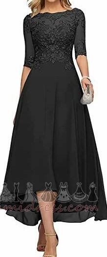 A-Line Chiffon Applique Ankle Length Natural Waist Bateau Pants Suit Dresses