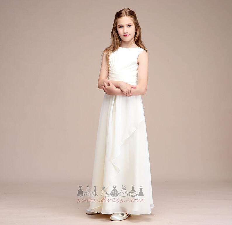 A-Line Jewel Swing Triangle pleat Elegant Summer Flower Girl Dress