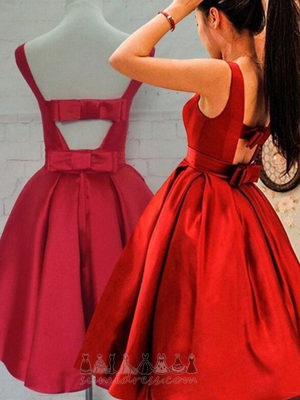 A-Line Kolena délka Show / Performance Satén Bez rukávů S hlubokým výstřihem koktejlové šaty