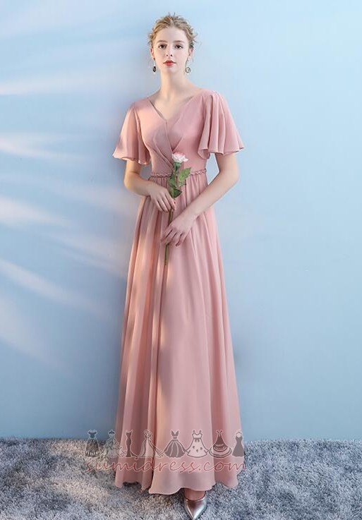 A-Line Long Simple Natural Waist Sleeveless Wedding Bridesmaid Dress