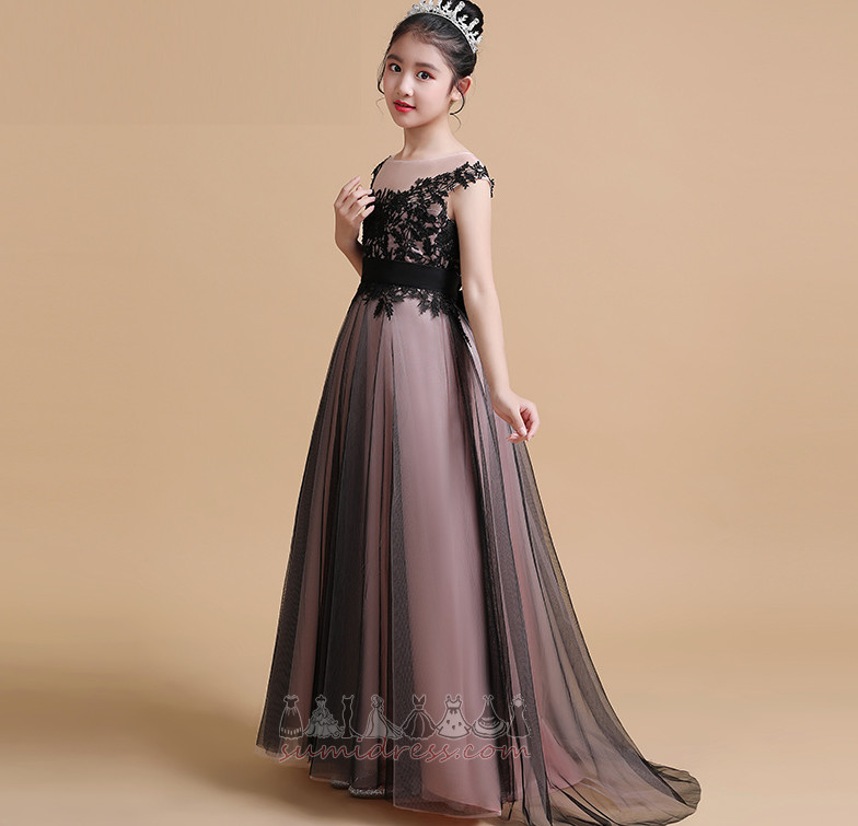 A Line Medium Elegant Lace Ankle Length Natural Waist Little girl dress