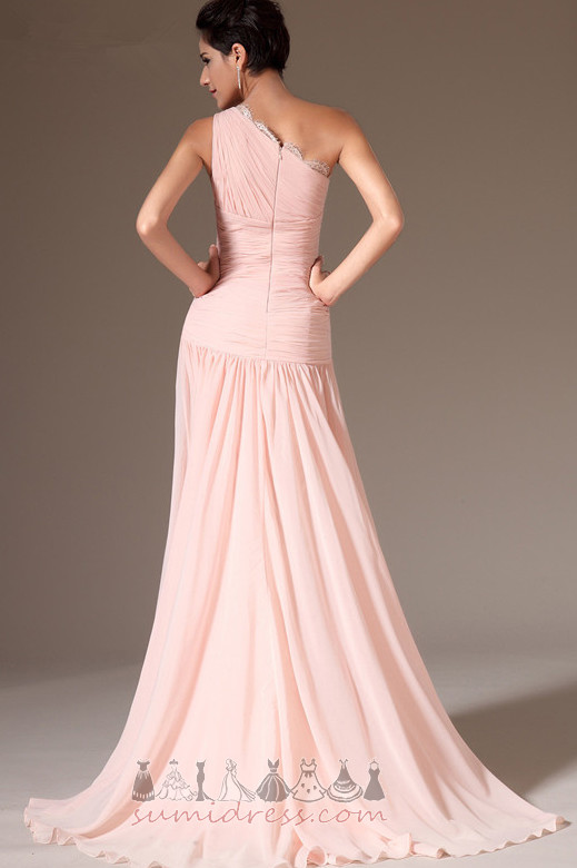 A Line Sweep Train Embroidery Front Slit Sleeveless Ball Evening gown