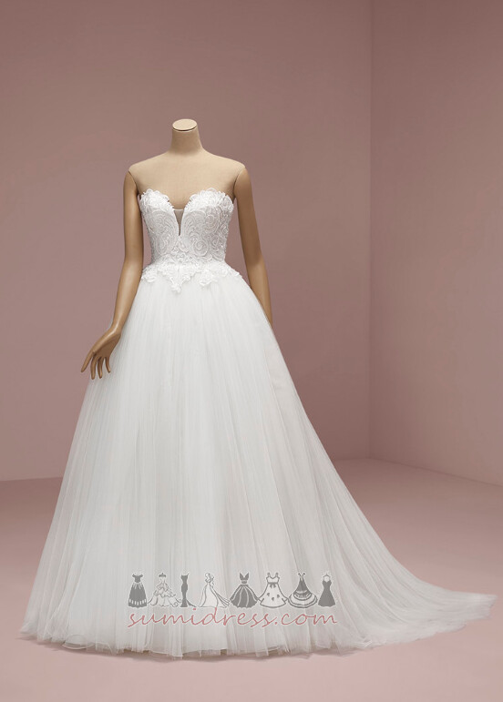 A-Line Tulle Church Sweetheart Multi Layer Vintage Wedding Dress