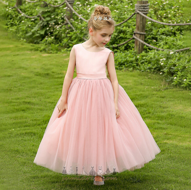 Accented Bow Formal Bow A-Line Zipper Up Medium Flower Girl gown