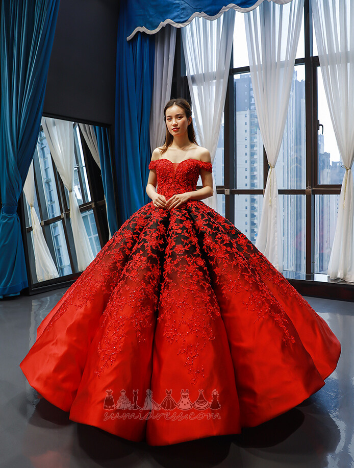 Ankle Length A-Line Natural Waist Off Shoulder Fall Lace Quinceanera Dress
