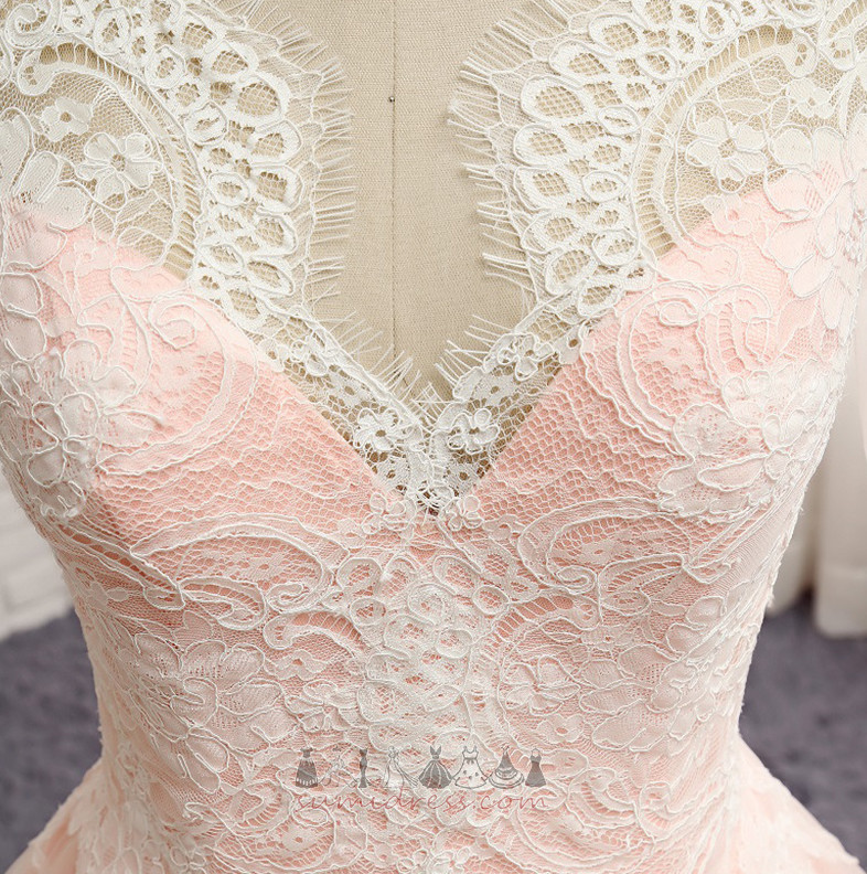 аплікації ілюзія рукава середа на відкритому повітрі V-подібним вирізом атлас Весільна сукня