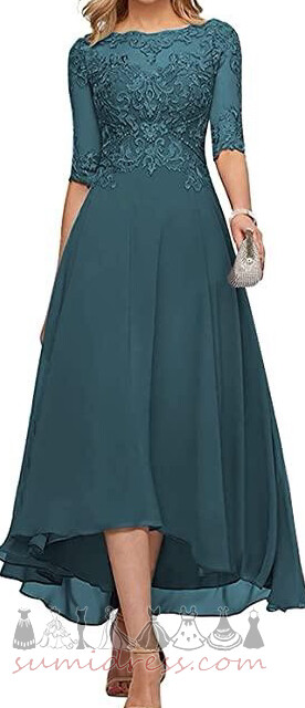 Апликации Природен кръста Линия Глезена дължина Шифон широко гърло Панталони костюм рокля