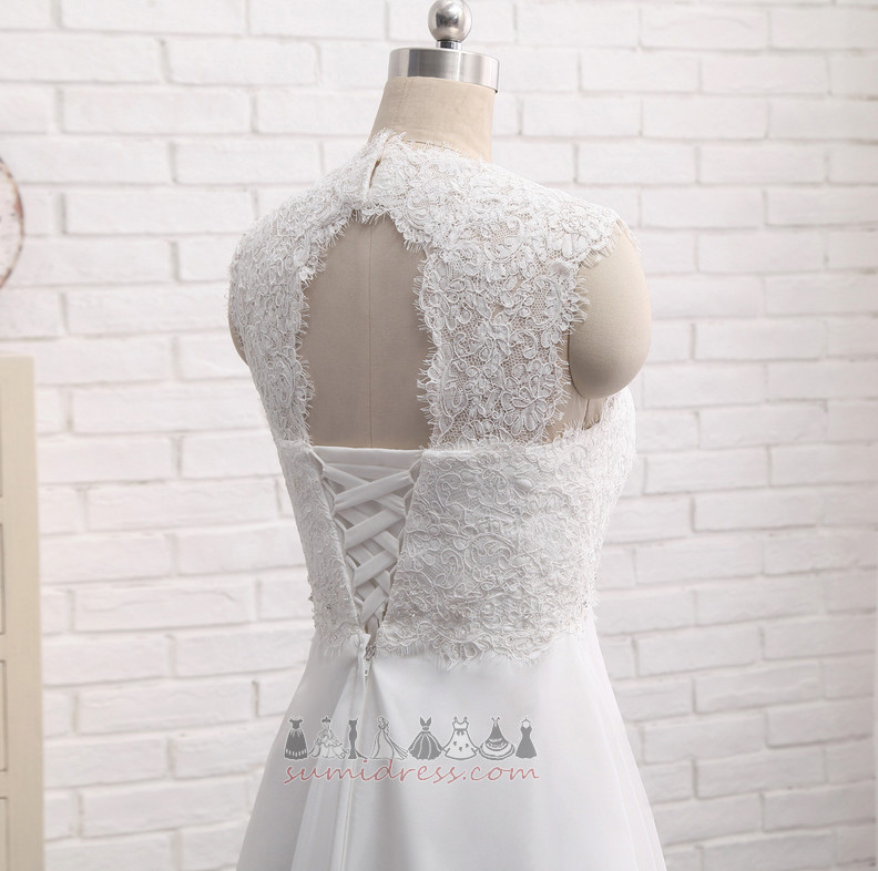 Applique Beach Elegant Summer Lace-up Empire Wedding Dress