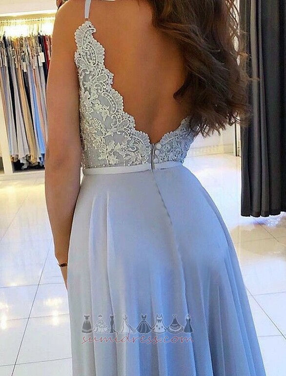 Applique Elegant Party A-Line Sleeveless Zipper Evening Dress