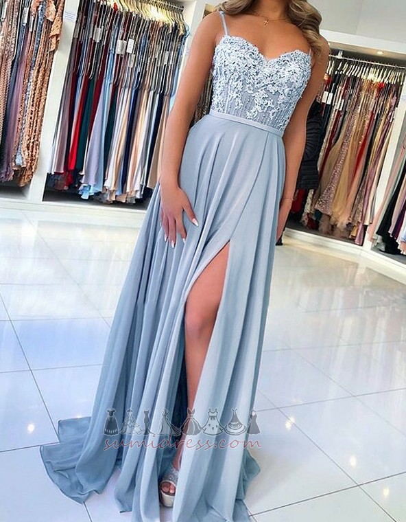 Applique Elegant Party A-Line Sleeveless Zipper Evening Dress
