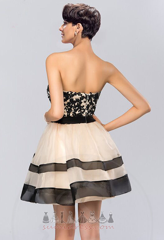 Applique Glamorous Strapless Lace Short Ball Cocktail Dress