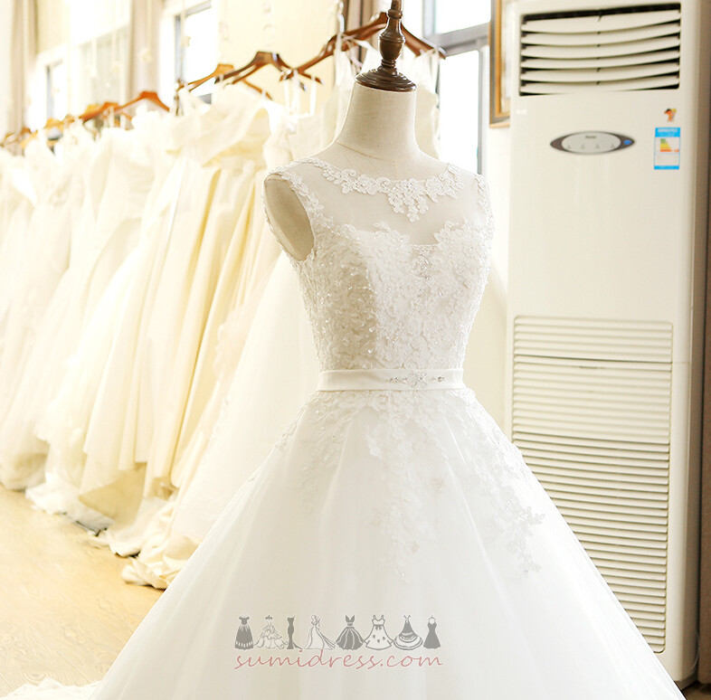 Applique Royal Train Lace Overlay Satin Jewel Hall Wedding skirt