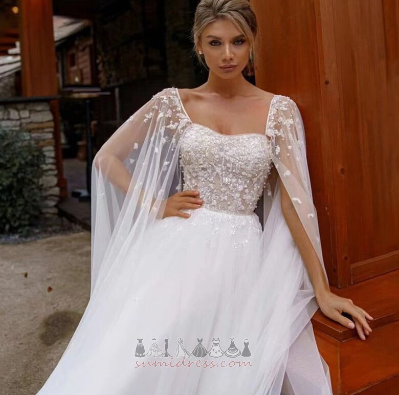 Appliqués Pludmale izpārdošana Nav atpakaļ Dabas vidukli Kvadrāts Kāzu kleita