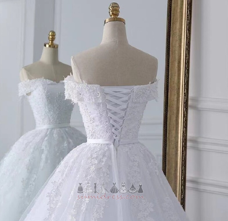 Apribota rankovėmis Valyti geležinkelio Tiulis Nėriniai-up Oficialus Vestuvių suknelės