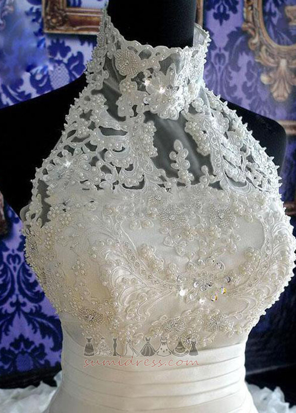 Ärmlös Hall balklänning kristall Dragkedja Spets Bröllopsklänning