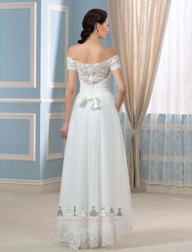 Асиметрична Край рамото Асиметрична Плаж Средно Тюл сватбена рокля