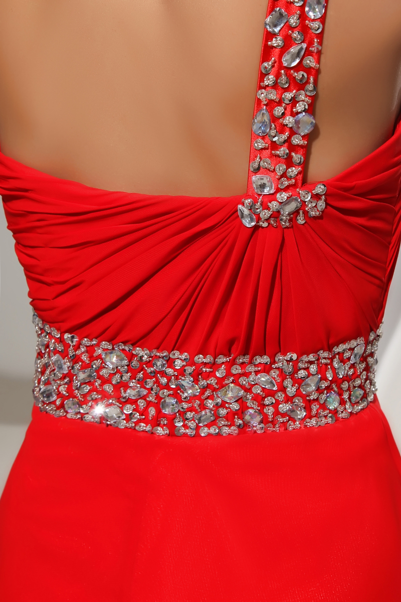 Асиметрична ръкави Топка цип нагоре Дължина на пода Природен кръста Лято Вечерни рокля