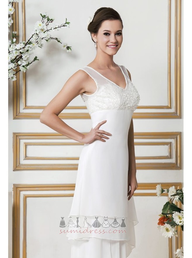 Asymmetrical Hemline Asymmetrical Zipper Up Beach Natural Waist Wedding Dress