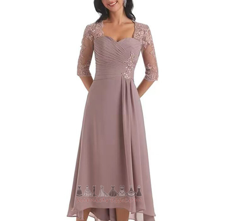 Asymmetrisk Medium Asymmetri Elegant Naturlig Talje Dronning Anne Mor kjole