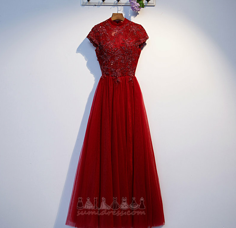 Aukπtos kaklo Gamtos juosmens Trumpomis rankovėmis Grindų ilgis Žiemos Vakarinės suknelė