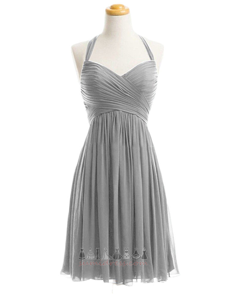 Ausverkauf Chiffon Herbst Umgedrehtes Dreieck Drapierung Natürliche Taille Kleid der Hofdame