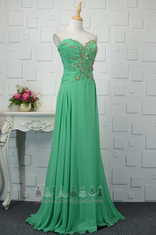 Backless Starry Chiffon Spring Sweetheart Floor Length Evening gown