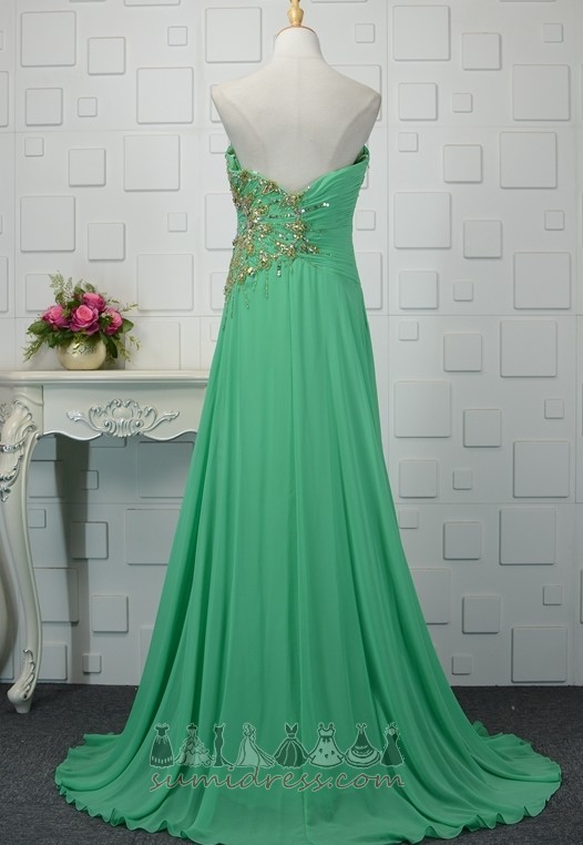 Backless Starry Chiffon Spring Sweetheart Floor Length Evening gown