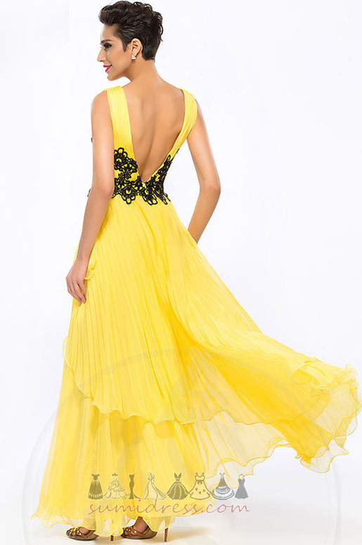 Backless V-Neck Elegant Party Chiffon Lace Party Dress