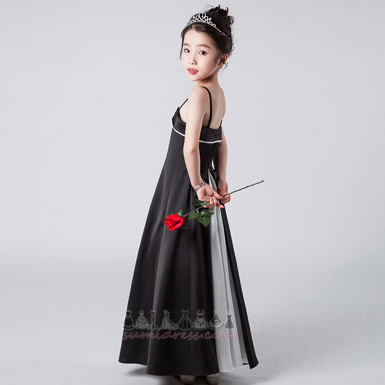 Bahar Kolsuz Bir çizgi Bol dökümlü Top Saten Çiçek kız elbise