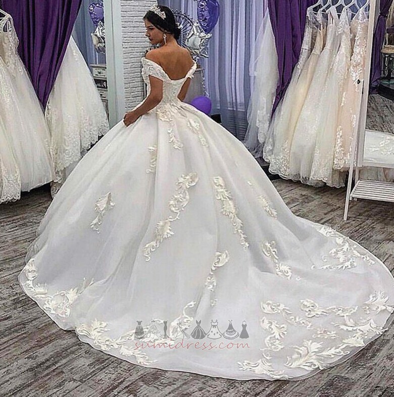Baju pengantin Pinggang semulajadi Lengan yang dihadkan Rasmi Lengan pendek