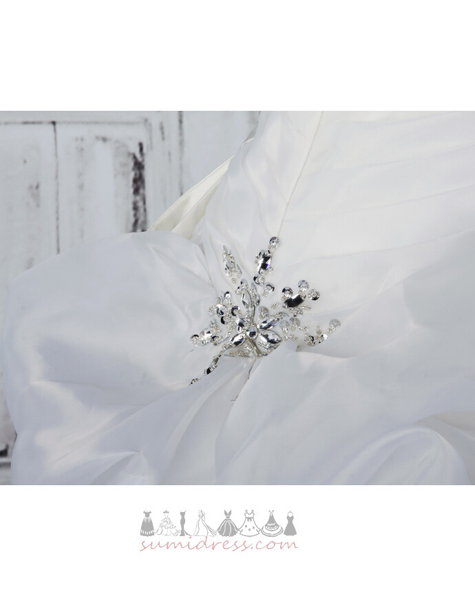 Baju pengantin Pinggang semulajadi Tinggi rendah Sederhana Bergaya Mengikat