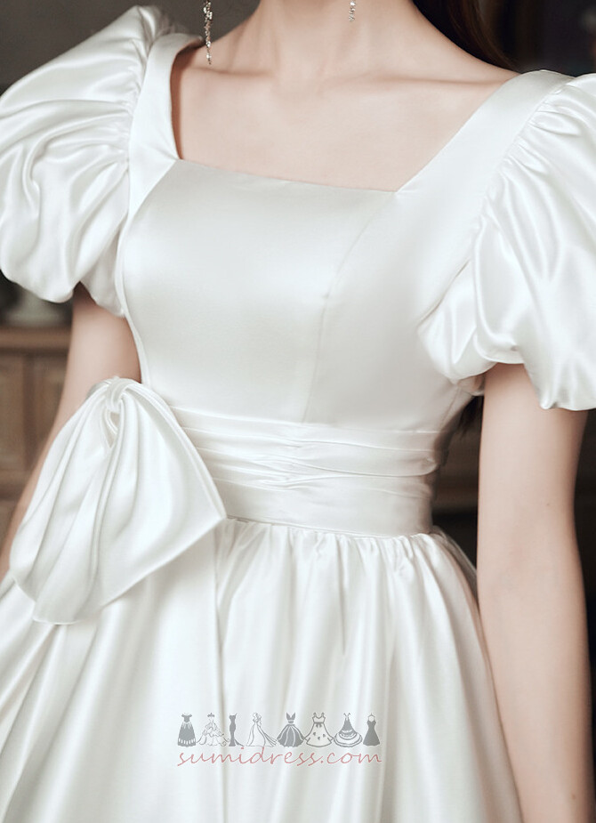 Baju pengantin Satu garisan Tanglung Busur Mudah Teh panjang Persegi