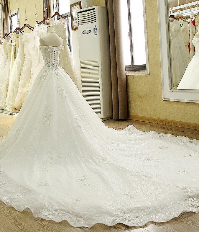 Baju pengantin Sederhana Mengikat Lama Puteri Pinggang semulajadi Rasmi