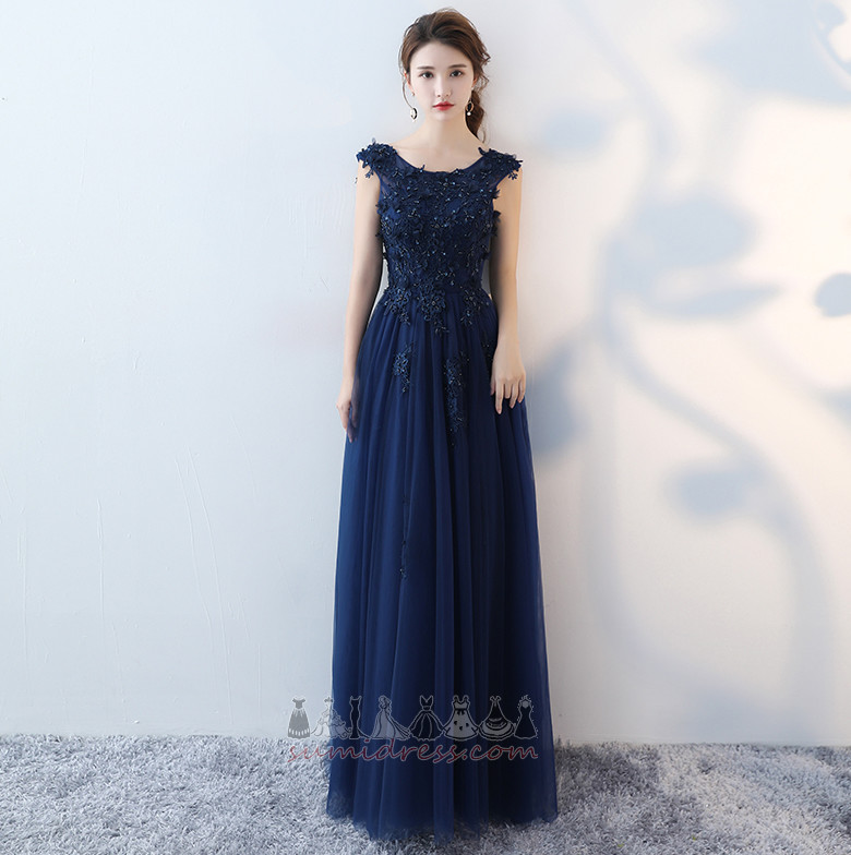Bankett Natural Midje Båthals Lace Profilering A-formet Brudepike kjole
