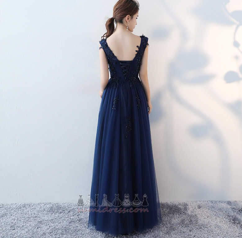 Bankett Natural Midje Båthals Lace Profilering A-formet Brudepike kjole