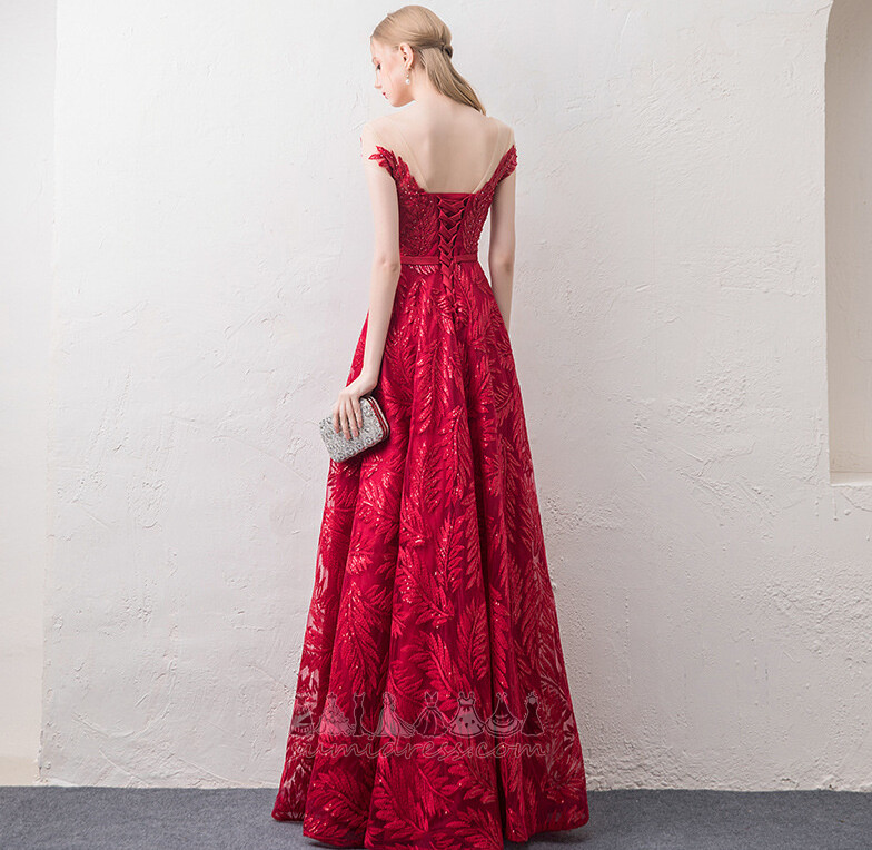 banquet Elegant Scoop A-Line Floor Length Sleeveless Evening Dress
