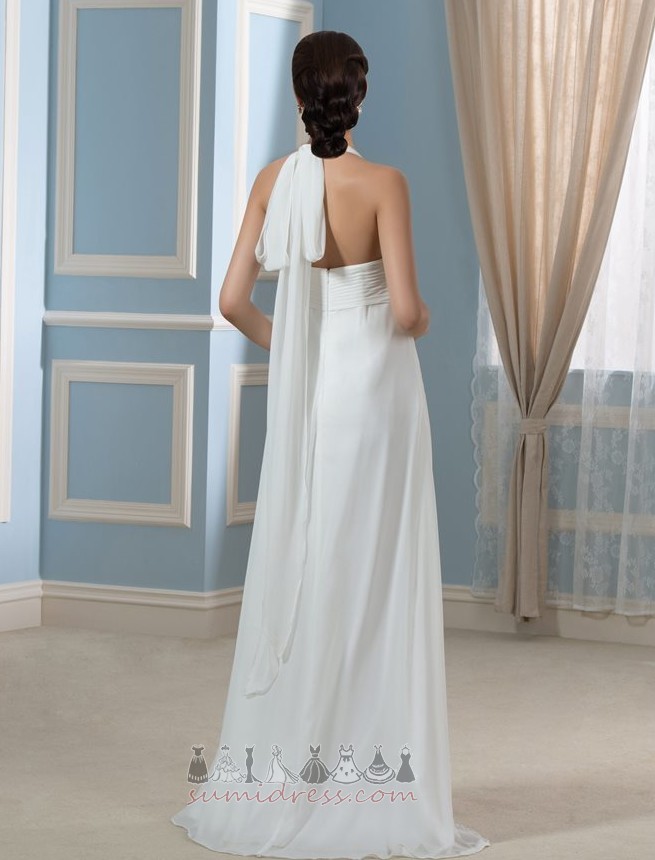 Barsel kjole Halterneck Elegant Feje Tog Uden ærmer Udendørs Bryllupskjole