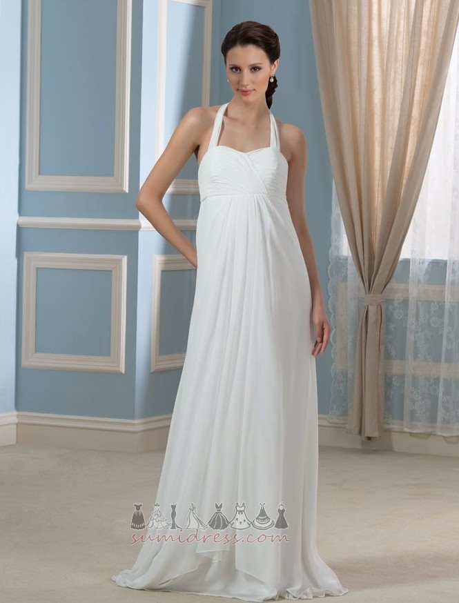 Barsel kjole Halterneck Elegant Feje Tog Uden ærmer Udendørs Bryllupskjole