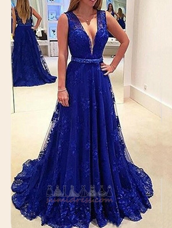 Beading Natural Waist Elegant Party Lace Overlay Sleeveless Evening gown