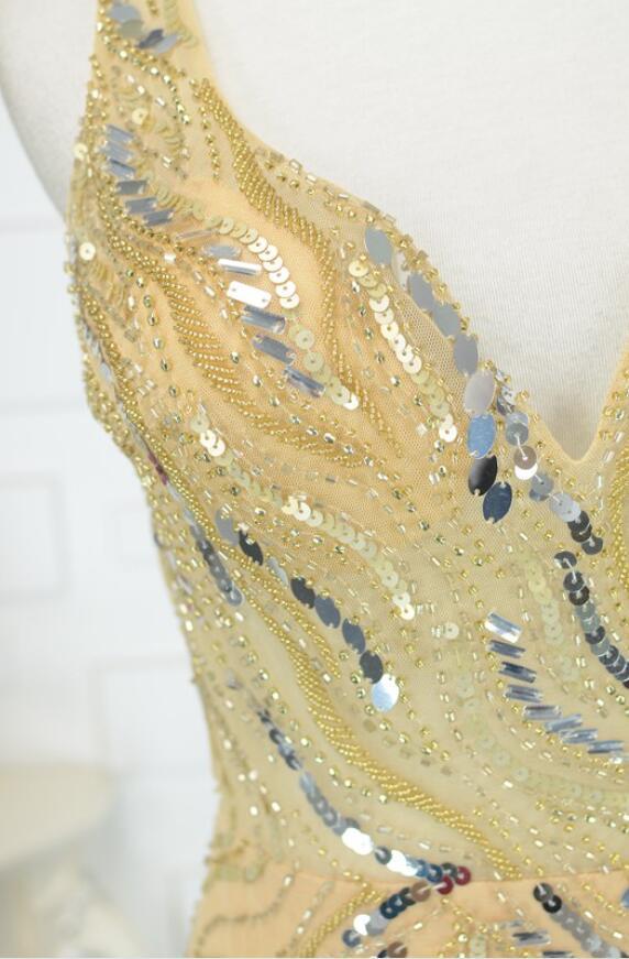 Berankovis Vidutinis Grindų ilgis V-kaklo Ornamento formavimas Undinė Vakarinės suknelė