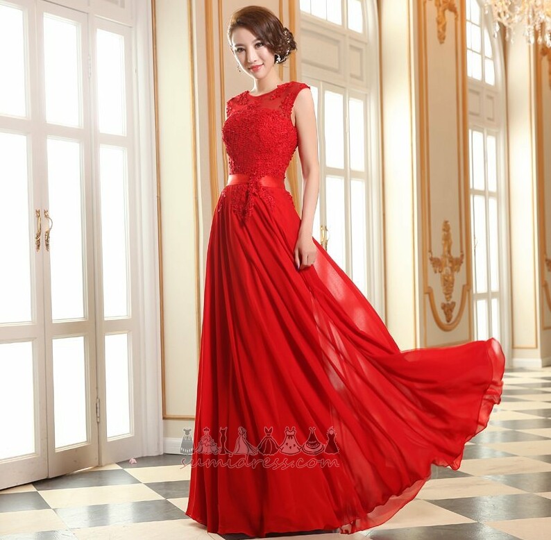 Binding Wedding Capped Sleeves Natural Waist Chic Floor Length Evening gown