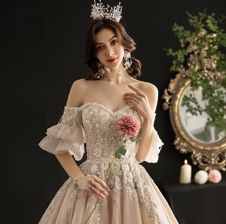 Bir çizgi Doğal belden Uzun Saten Bağbozumu Sonbahar Gelinlik