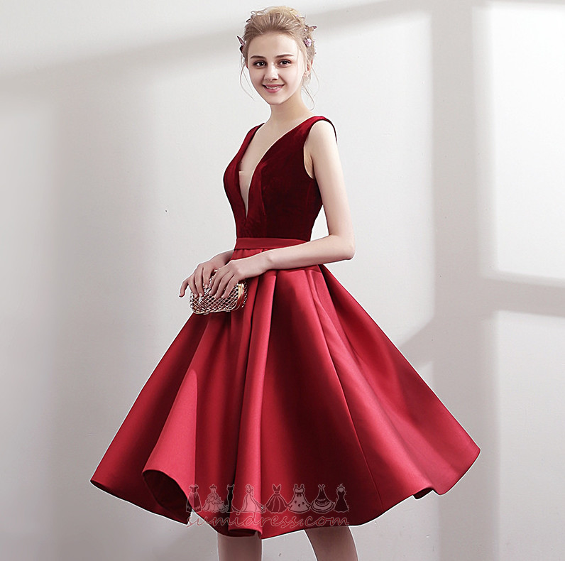 Bir çizgi V yaka Bağcıklı Bol dökümlü Sonbahar modern Balo elbisesi
