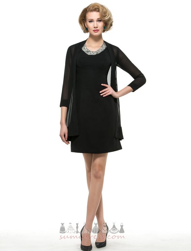 bluse Glidelås Natural Midje Sommer Tre fjerdedeler ermer Chiffon Mor kjole