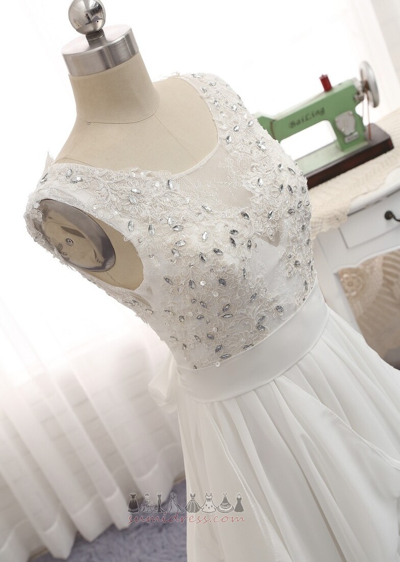 Bogen Natürliche Taille Schaufel Jahrgang Umgedrehtes Dreieck Braut Kleid