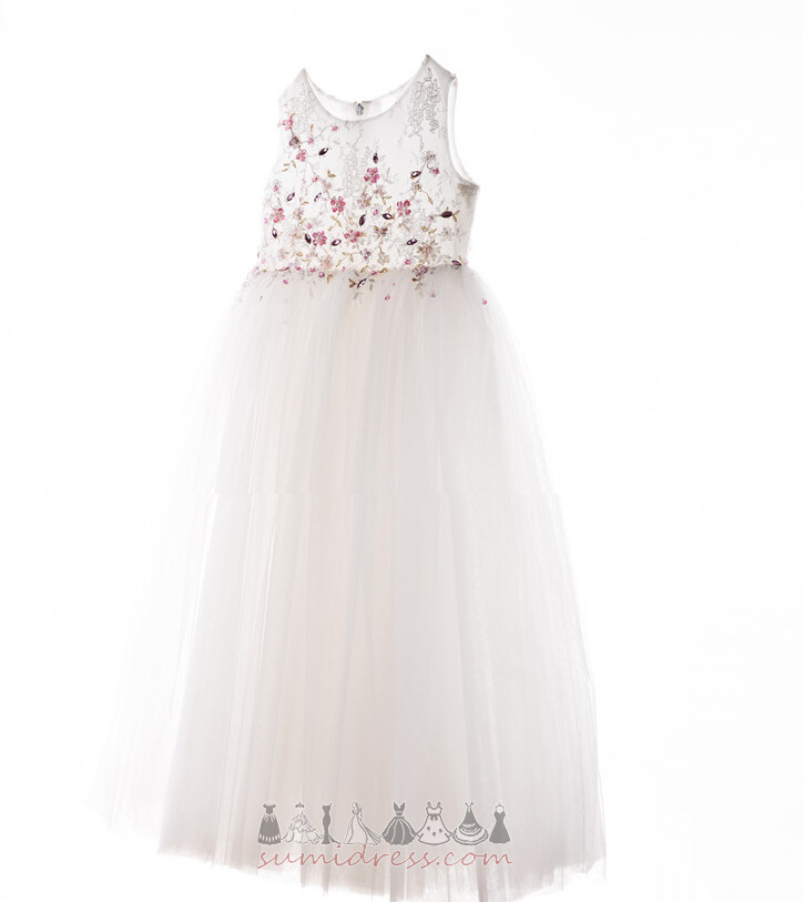 Boll A-linjeformat Juvel juvel livstycket Multi Layer Natural Midja Blomma flicka klänning